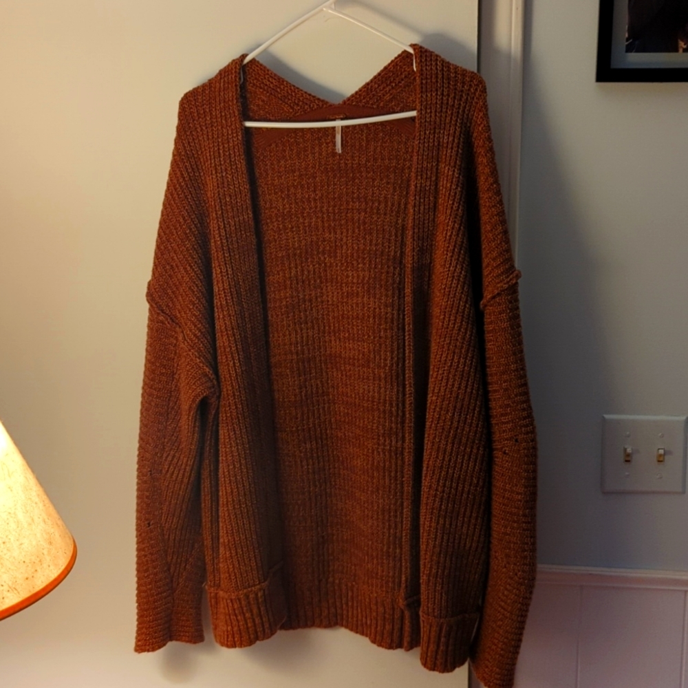 Brown/Orange Free People Cardigan